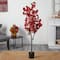 5ft. Potted Red Cherry Blossom Artificial Tree